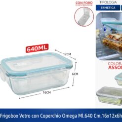 FRIGOBOX VETRO CON COPERCHIO OMEGA ML.640 CM.16X12X6h