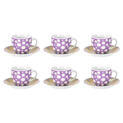 TAZZINE CAFFE' CONF. 6 PZ. C/PIATT. POLA