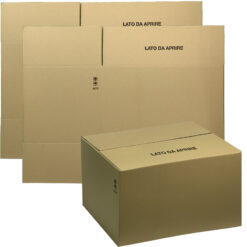 Sicignano | Scatola Cartone Americana, cm 60x40x38h, Onda Singola, Resistente, con Simboli - Spedire, Spedizione, Imballaggi, Trasloco, Magazzino, Packaging - Disponibile in Confezioni (2)