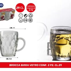 BROCCA BIRRA VETRO CONF. 2 PZ. CL.29
