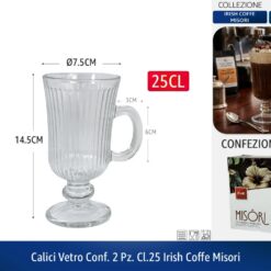 CALICI VETRO CONF. 2 PZ. CL.25 IRISH COFFE MISORI