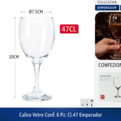 CALICE VETRO CONF. 6 PZ. CL.47 EMPERADOR