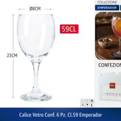 CALICE VETRO CONF. 6 PZ. CL.59 EMPERADOR