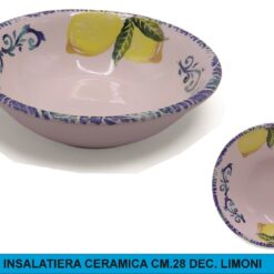 INSALATIERA CERAMICA CM.28 DEC. LIMONI