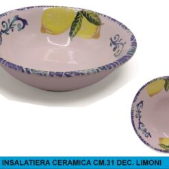 INSALATIERA CERAMICA CM.31 DEC. LIMONI