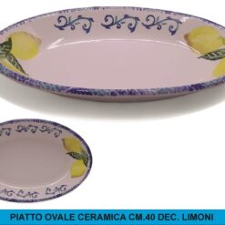 PIATTO OVALE CERAMICA CM.40 DEC. LIMONI