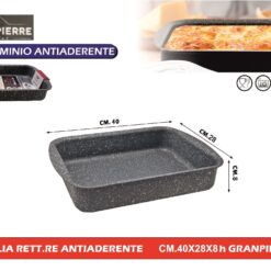 TEGLIA RETT.RE ANTIADERENTE CM.40X28X8h GRANPIERRE