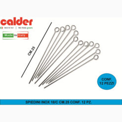 SPIEDINI INOX 18/C CM.25 CONF. 12 PZ.