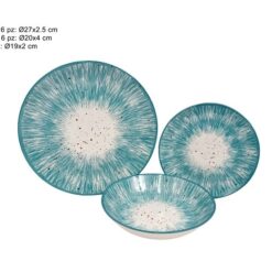 PIATTI SERV. 18 PZ. PORCELLANA CELESTE