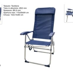 SDRAIO ALLUMINIO DIAM. MM.22 TELO TEXILENE BLU SCURO