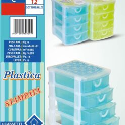 CASSETTIERA PLASTICA 4 CASSETTI STAMPA