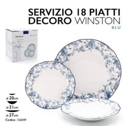 PIATTI SERV. 18 PZ. DEC. WINSTON BLU