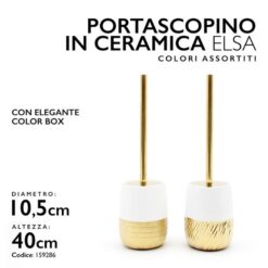 PORTASCOPINO CERAMICA ELSA CM.10,5X40h COL. ASS.
