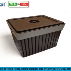 CESTINO CON COPERCHIO DOGA MOKA