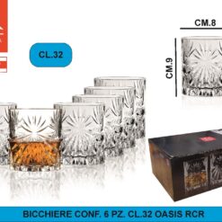 BICCHIERE CONF. 6 PZ. CL.32 OASIS RCR