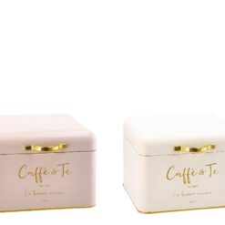 SCATOLA PORTACAFFE'/THE LATTA CM.20X20X14h 2 COLORI