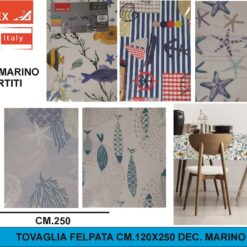 TOVAGLIA FELPATA CM.120X250 DEC. MARINO