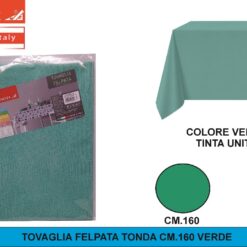 TOVAGLIA FELPATA TONDA CM.160 VERDE