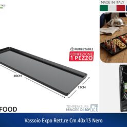 VASSOIO EXPO RETT.RE CM.40X13 NERO