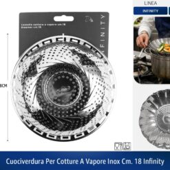 CUOCIVERDURA PER COTTURE A VAPORE INOX CM. 18 INFINITY