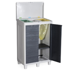 Armadietto Porta Spazzatura Mobile Raccolta Differenziata Immondizia Doppia Anta