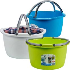 Bacinella Rotonda 16L con Manici per Bucato Superbacinella Sole Grande Ø40×25 cm