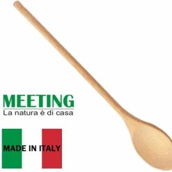 Cucchiaio in Legno di Faggio Resistente 50 cm Grande per Girare Mescolare