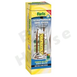 Flortis Carta Moschicida a Torre Insetticida Acchiappa Mosche con Colla Adesiva