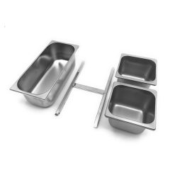 Gastronorm GN 1/1 Vaschette Acciaio Inox Bacinelle Contenitori Vassoio 530x325mm - immagine 6