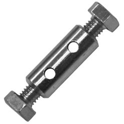 Morsetto 2 Viti Testa Serrafilo Acciaio Zincato Filo Metallo Blocca Cavo Ø 3 mm