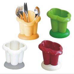 Scolaposate da Lavello Fiorello in Plastica Base Fondo Forato con 4 Separatori