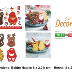 Set 2 Tagliapasta Babbo Natale in Plastica Resistente Stampino Natalizi Piccolo