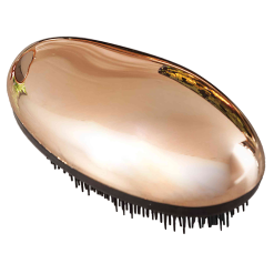 Spazzola per Capelli Piccola Sciogli Nodi Forma Ovale Colore Oro 7×12×5h cm
