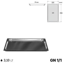 Gastronorm GN 1/1 Vaschette Acciaio Inox Bacinelle Contenitori Vassoio 530x325mm - immagine 8