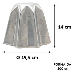 Stampo Pandoro 1kg in Alluminio Tortiera Forma Dolci Natalizi Horeca Cucina - immagine 9