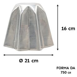 Stampo Pandoro 1kg in Alluminio Tortiera Forma Dolci Natalizi Horeca Cucina - immagine 10