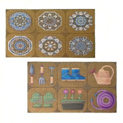 Zerbino Icon 50x75 Cocco Poliestere Antiscivolo Stili Assortiti Interno Estern