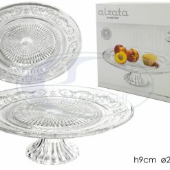 ALZATA VETRO TRASPARENTE CM.29X9 DOLCI TORTE PASTICCERIA