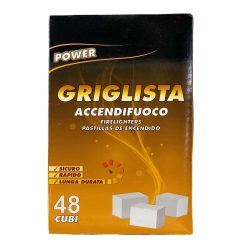 Accendifuoco Cubetti con Cherosene 48 Pezzi Rapidi Durevoli per Barbecue Griglia