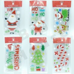 Adesivi Gel di Natale per Finestre 15×30 cm Vetrofanie Stickers Natalizie