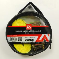 Cinghie a Cricchetto da 25 mm per Ancoraggio Fissaggio con Gancio C fino a 4