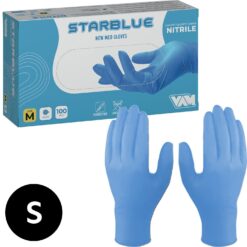 Guanti Nitrile Blu S Estetista Ceretta Onicotecnica Tatuaggi 100pz No Polvere