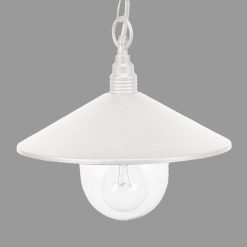 Lampadario Piatto con Catena Lampada da Soffitto per Interni E27 Bianca 40W