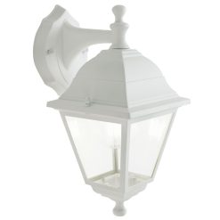 Lanterna Applique Retrò in Basso Lampada da Parete Vintage Grande 60W Bianco E27