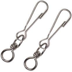 Moschettone + Anello Givolare Nichelato Simplex Multiuso 30/60mm Portachiavi 2pz