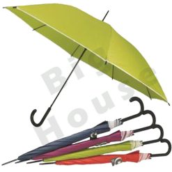 Ombrello Grande Tinta Unita Pongee Impermeabile Automatico Bordo Bianco Colorato