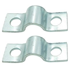 Piastrine per Cavo Filo Staffa da Muro Staffetta in Acciaio Zincato a 2 Viti