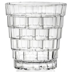 Set 6 Pz. Bicchieri Grandi in Vetro da Tavola Drink Stack Dof Rilievo 3D 320 ml