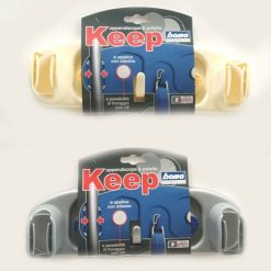 Supporto Keep Appendiscope e Paletta Bama a Parete con Gancio in Plastica Scopa