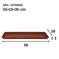 Sottovaso Rettangolare per Vaso Mediterraneo Sottobalconetta per Balconetta - immagine 10